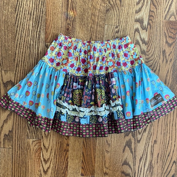 Matilda Jane Character Counts multi-pattern skirt, size 8. Like new condition - Picture 1 of 16